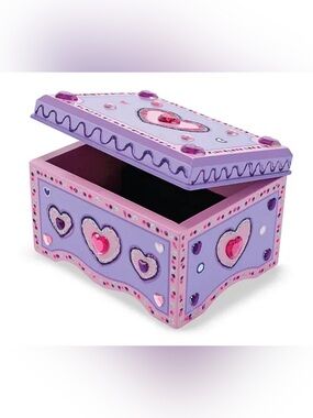 Melissa & Doug DIY Wooden Jewelry Box Craft Kit NWT